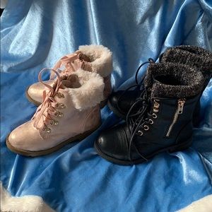 Two pairs Toddler Girl Size 10 Boots